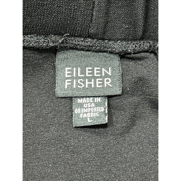 Eileen Fisher Black Ruched Lagenlook Grunge Punk Side Pocket Skirt Size Large - Picture 5 of 9